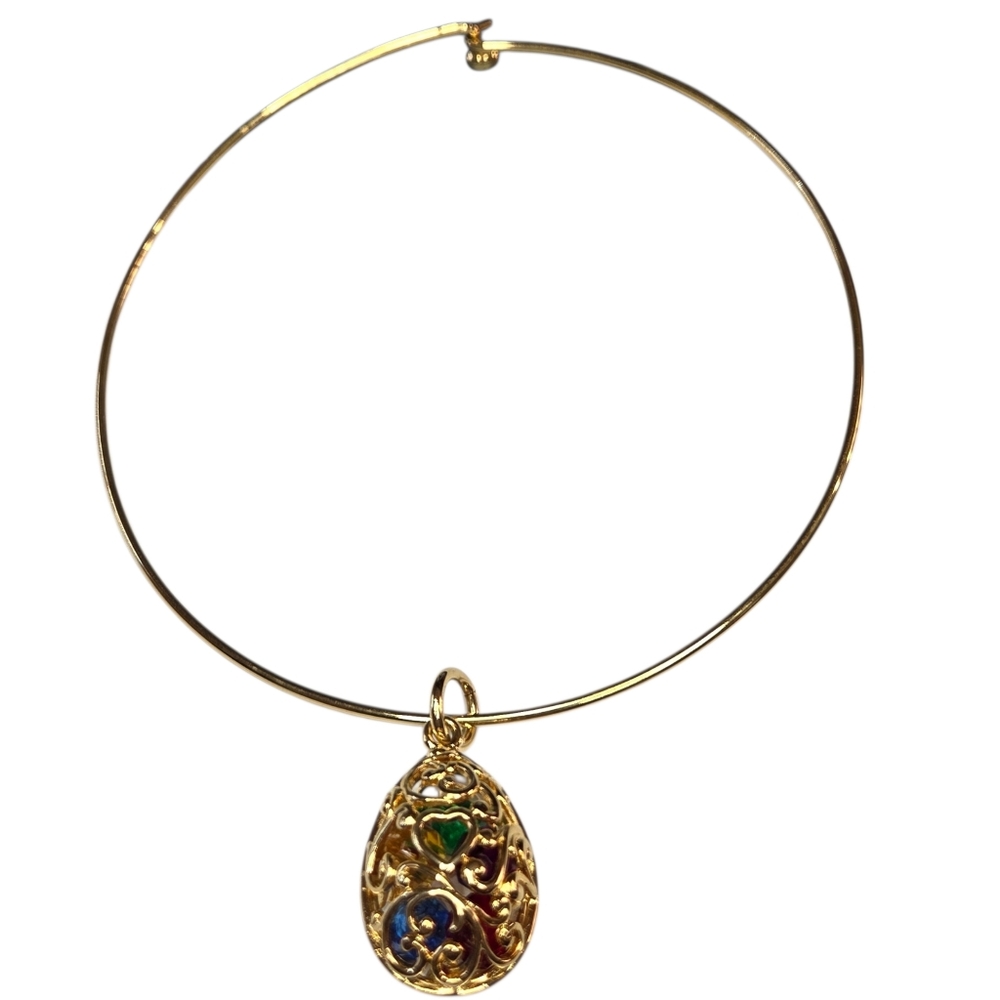 Joan Rivers Royal Regal Egg Gold Plated Torque Necklace - Picture 4 of 5